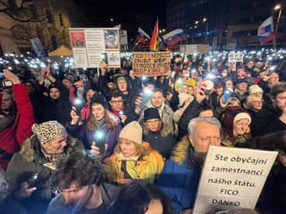 Protivládny protest v Bratislave