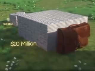 Šialená simulácia ukazuje, ako vyzerá 100 miliárd dolárov v hotovosti: Veď tá kopa je väčšia ako jednoizbák!