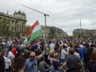 Obrovská demonštrácia v Budapešti: