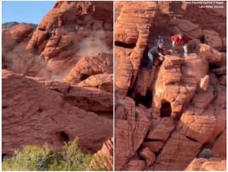 Šialenci v národnom parku: Dvaja muži zničili praveké skalné útvary (VIDEO)