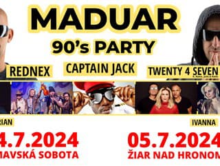 MADUAR prináša svetové hviezdy do Rimavskej Soboty a Žiaru na najväčšiu letnú 90’s party na Slovensku!