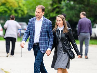 Predseda OĽANO a priatelia Igor Matovič išiel voliť s manželkou Pavlínou