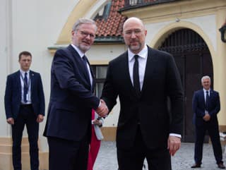 Petr Fiala víta ukrajinského premiéra Denysa Šmyhaľa