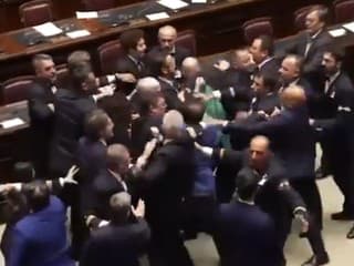 Bitka v talianskom parlamente