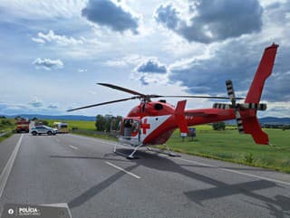 Záchranársky vrtuľník zasahoval pri dvoch dopravných nehodách v okolí Brna