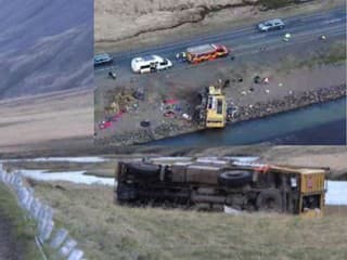 Nehoda autobusu s českými turistami na Islande