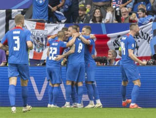Gólové oslavy futbalistov Slovenska