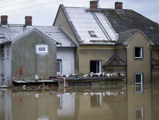 Zaplavený dom v Ostrave.