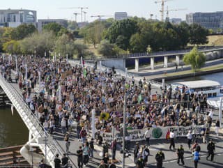 Protesty v Berlíne v