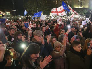 Protestujúci v Gruzínsku žiadajú