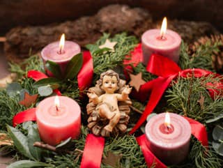 Advent wreath with the