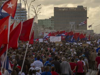 Kubánci protestovali pri veľvyslanectve