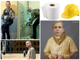 Uletená omietka, prilby v
