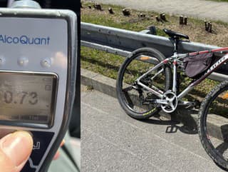 Cyklista v Dolnom Kubíne