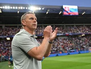 Na snímke tréner Slovenska
