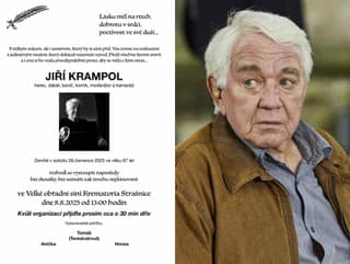 Detaily POHREBU Jiřího Krampola