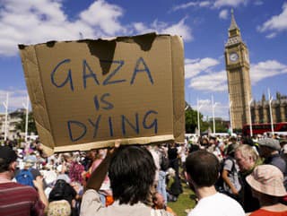 Zakázaná propalestínska demonštrácia Palestine