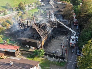 Požiar penziónu a reštaurácie