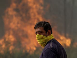 Požiar v portugalskom Albergaria-a-Velha.