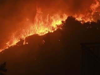 Lesný požiar v Grécku