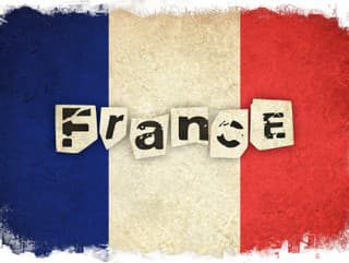 Grunge flag of France