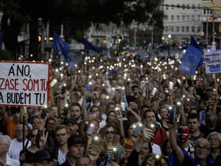 protest na Námestí SNP