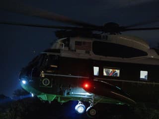 Trumpov vrtuľník ohrozil muž