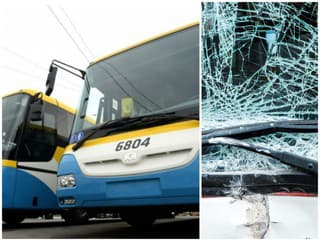 Nehoda v Košiciach: Autobus