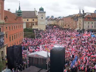 Protest vo Varšave proti