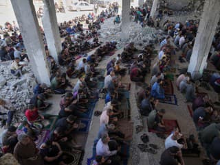 piatkové modlitby Palestínčanov v