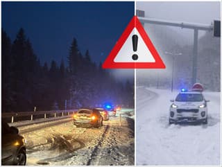 Sneženie prekvapilo vodičov, cestu