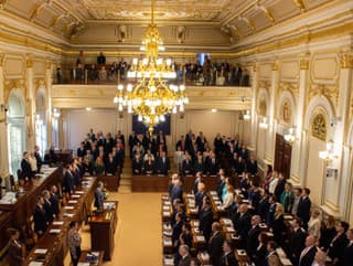 Na snímke českí poslanci