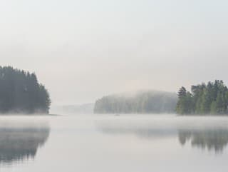 Ráno s hustou hmlou:
