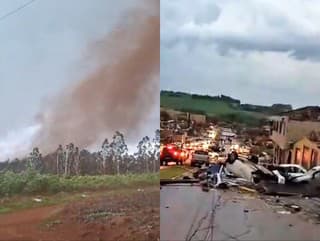 Tornádo zasiahlo juh Brazílie.