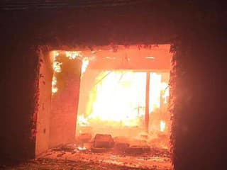 Požiar tesárskej dielne v