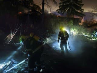 Požiar chatiek v Devínskej