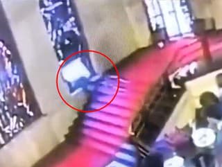 Politik zničil vzácnu vitráž.