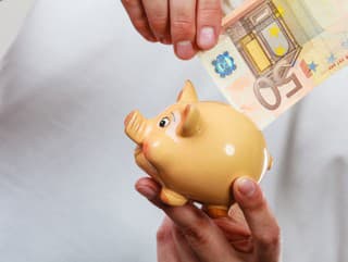 Spending money concept. Male