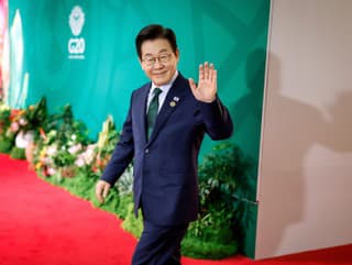 Na snímke juhokórejský prezident