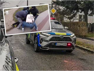 Policajný zásah na zastávke