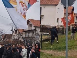 Srbskí extrémisti protestujú proti