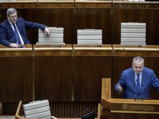 Na snímke sprava poslanec