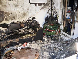 Požiar bytu v Skalici