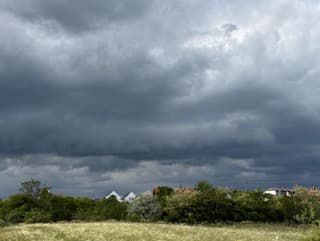 Dramatic storm clouds gathering