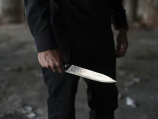 man holding knife in