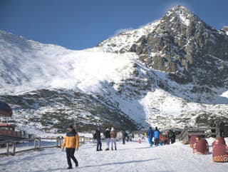 Silný vietor na horách: