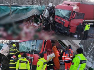 Vážna havária kamiónov pri