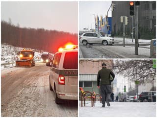 Poľadovica a sneh úradujú,