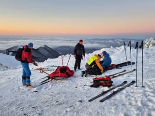 Úraz skialpinistu v Malej