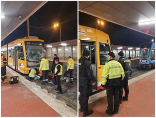 Dve električky sa zrazili,